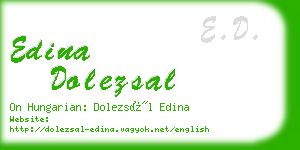 edina dolezsal business card